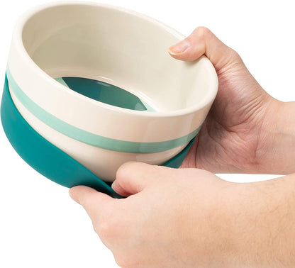 Green "Chroma" Duo Bowl, Small | Dishwasher Safe, Easy to Clean Dog Bowl with Anti-Skid Lid | Dual Functionality Bowl for Dogs for Storage or Travel